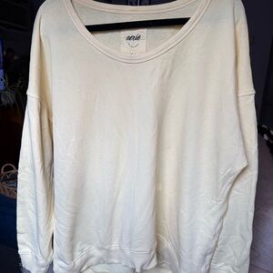 Aerie Butter Yellow Scoop Neck Sweater